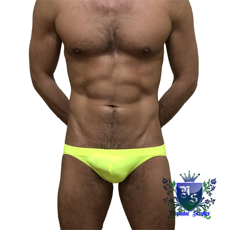 Swimming Briefs_translucent fabric (fluorescent yellow)
