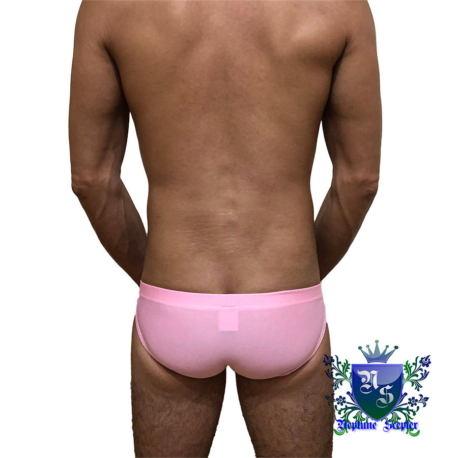 Swimming Briefs_translucent fabric (Light pink)