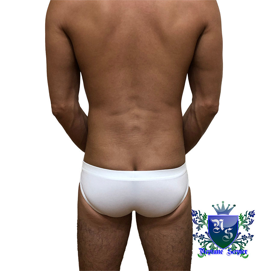 Swimming Briefs_translucent fabric (White)